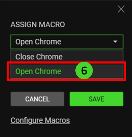 Select your macro