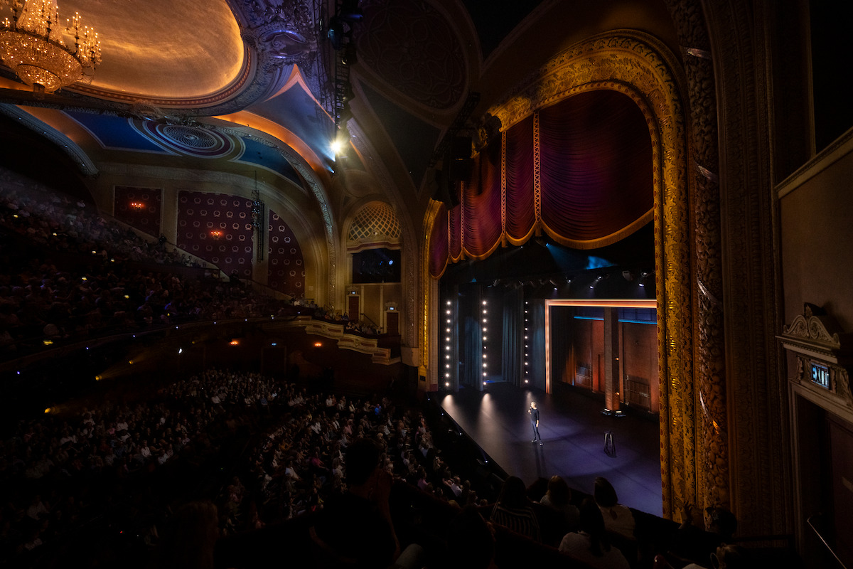 Ellen DeGeneres on stage in ‘Ellen DeGeneres: For Your Approval’.