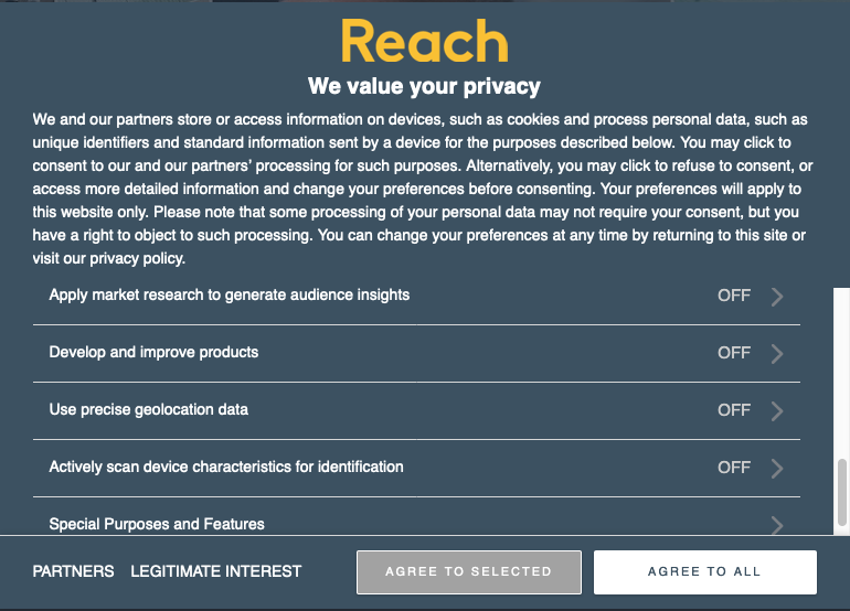 Descriptive elements used as dark patterns