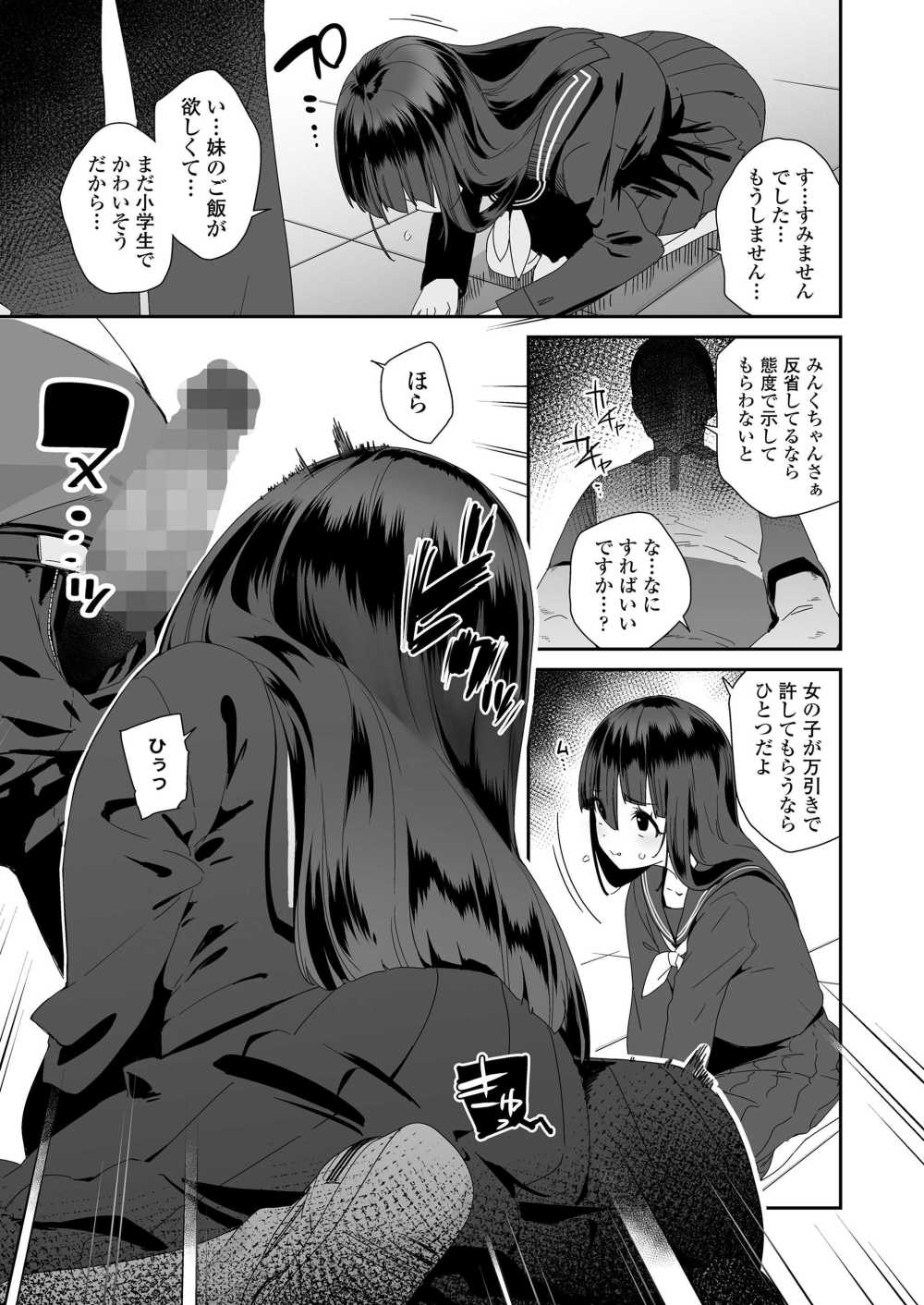 【エロ漫画】姉妹を放置して旅行に行った母の代わりに妹の食べ物を万引きする姉【[前島龍] せるふへるぷ】