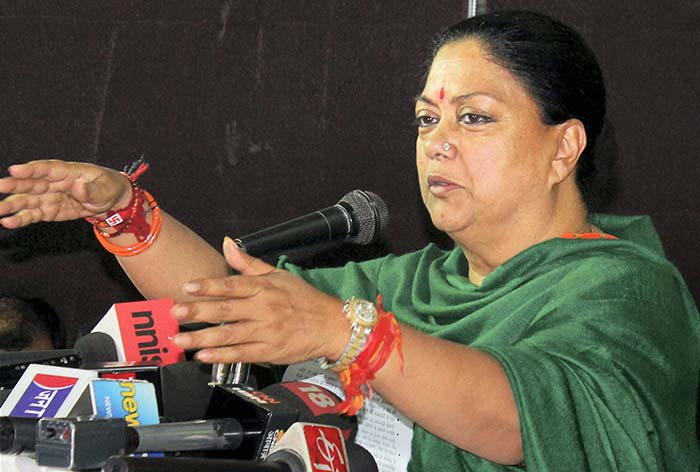 Rajasthan Chief Minister Vasundhara Raje:<br><br>"Deeply saddened & shocked by the news of Sh. Gopinath Munde's untimely demise. May he rest in peace."