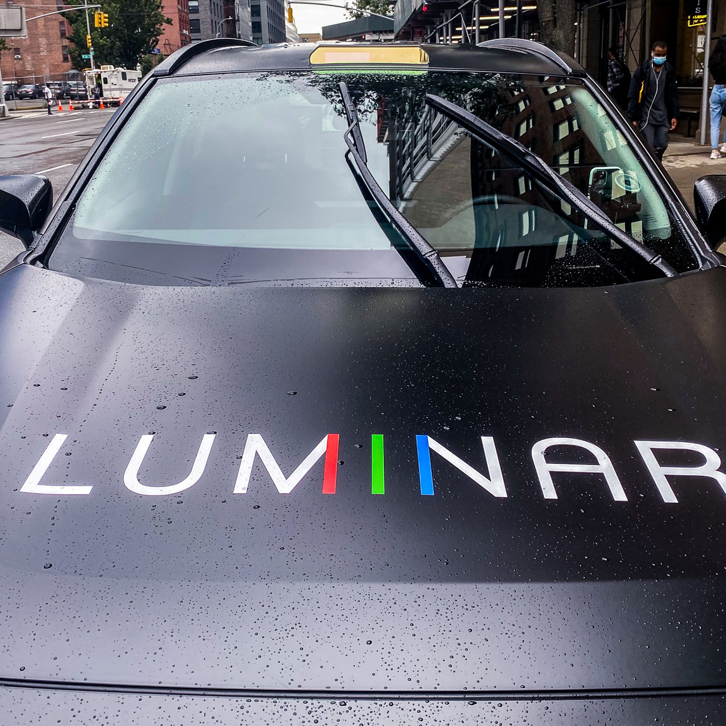 Luminar laser sensor vehicle