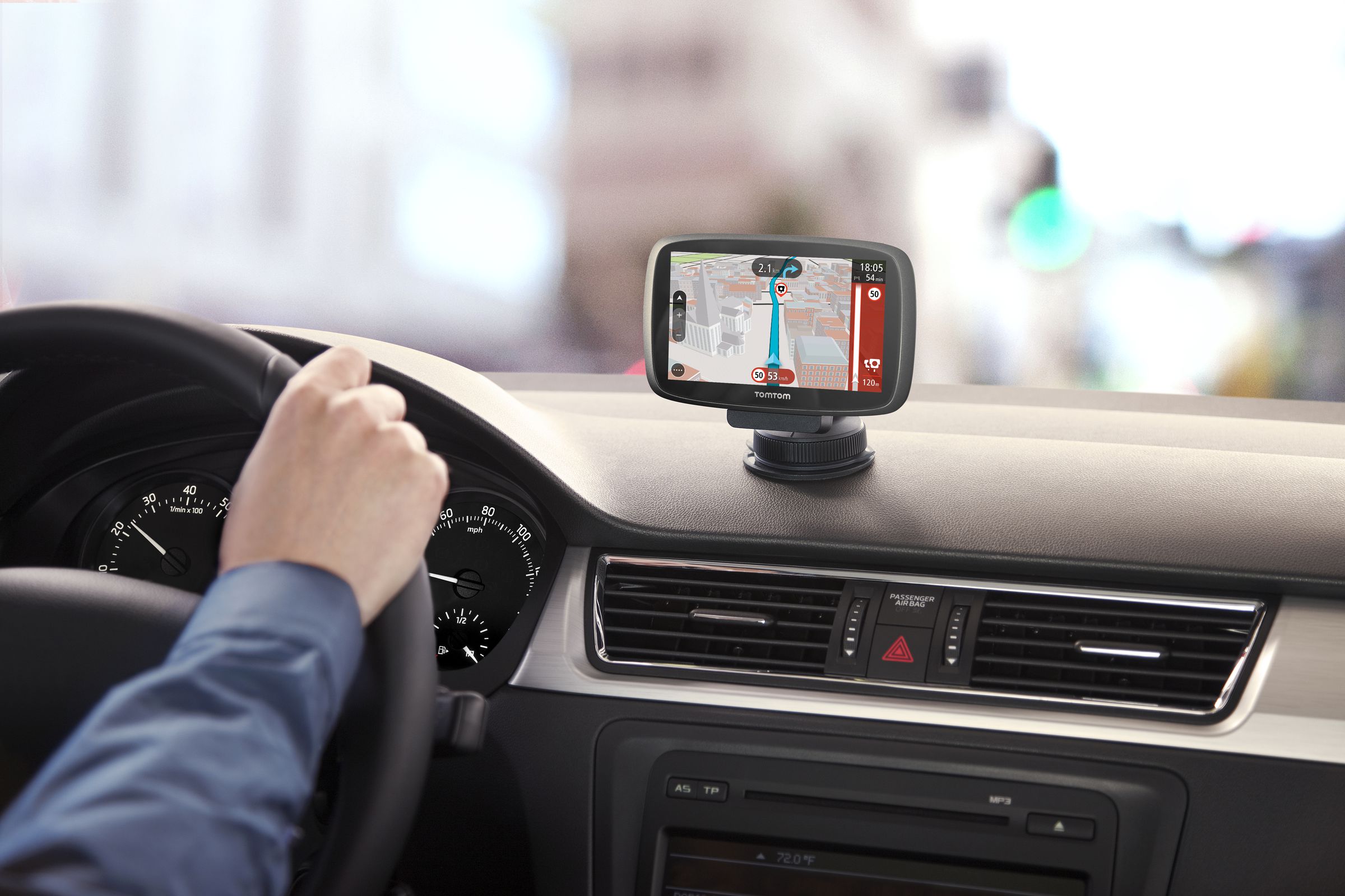 In-car GPS devices should be fine, as long as their software is up to date. 