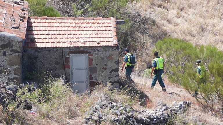 Members of a search and rescue team search near the last known location of Jay Slater, near to the village of Masca, Tenerife, where the search for missing British teenager from Oswaldtwistle, Lancashire, continues. Picture date: Sunday June 23, 2024.