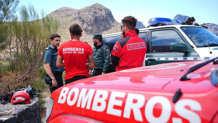 A search team near the last known location of Jay Slater, near to the village of Masca, Tenerife, where the search for missing British teenager Jay Slater, 19, from Oswaldtwistle, Lancashire, continues. Picture date: Sunday June 23, 2024.