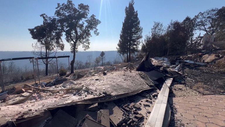 New footage reveals damage caused by ongoing California Park Fire.