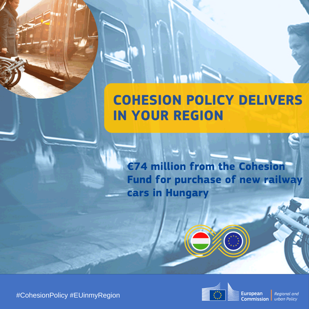 EU Cohesion Policy: New railway cars in Hungary thanks to €74 million...