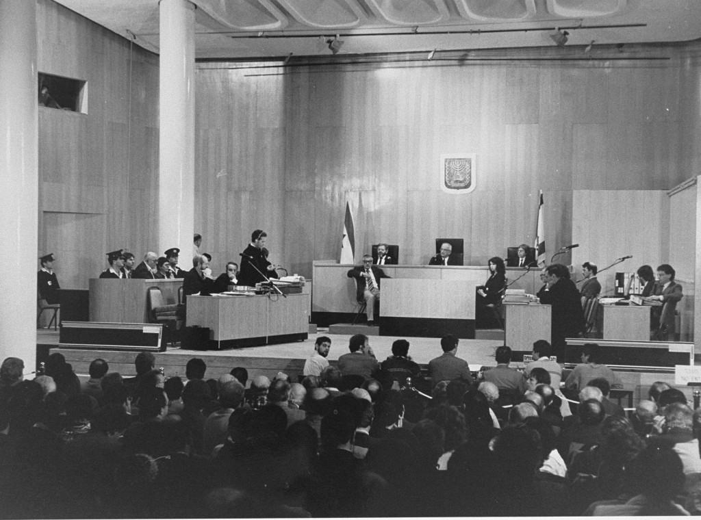 View of the courtroom during the trial of John Demjanjuk.