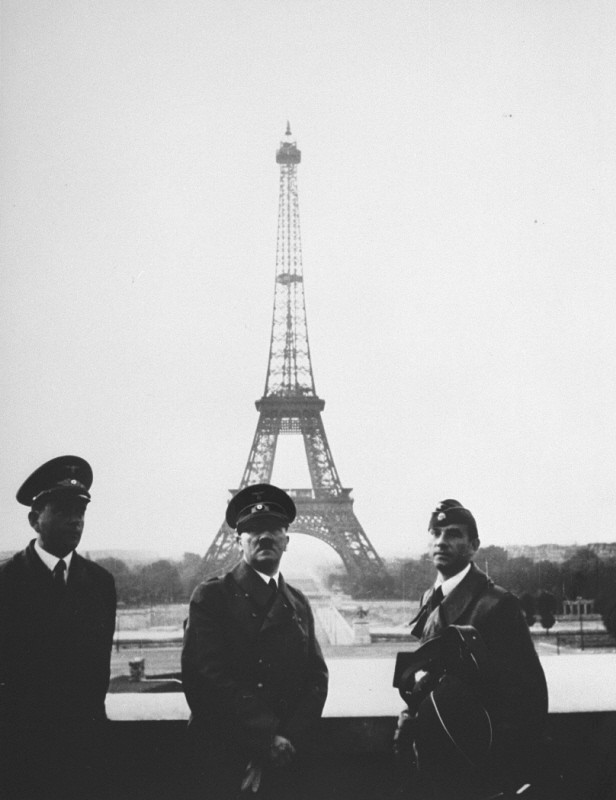 Adolf Hitler and his personal architect, Albert Speer, in Paris shortly after the fall of France.