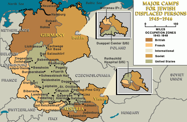 Major camps for Jewish displaced persons, 1945-1946 [LCID: ger78150]