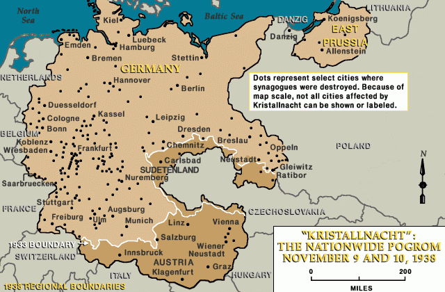 "Kristallnacht": nationwide pogrom