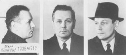 Um escritor de Duesseldorf que foi preso por homossexualidade. Duesseldorf, Alemanha. 1938.
Os nazistas se diziam cruzados morais que queriam limpar o que eles denominavam como o "vício" da homosexualidade na Alemanha, para ajudá-la a vencer a luta racial.  Eles perseguiam os homosexuais como parte da sua auto denominada "cruzada moral" que tinha por objetivo purificar racial e culturalmente a Alemanha.