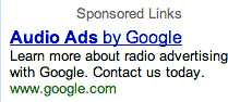 Google Ad for Audio Ads