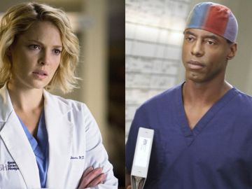 Katherine Heigl y Isaiah Washington en 'Anatomía de Grey'