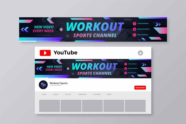 YouTube banner templates