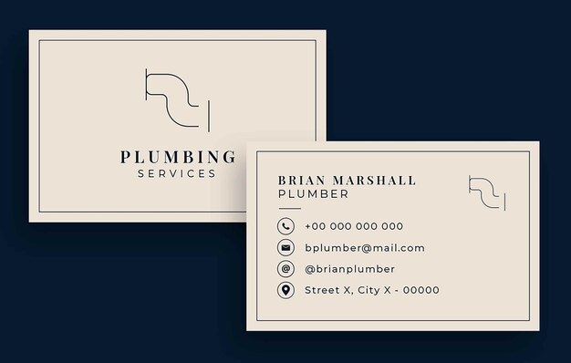 Plumbing business card templates