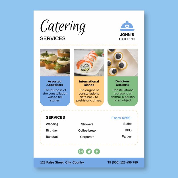 Catering flyer templates