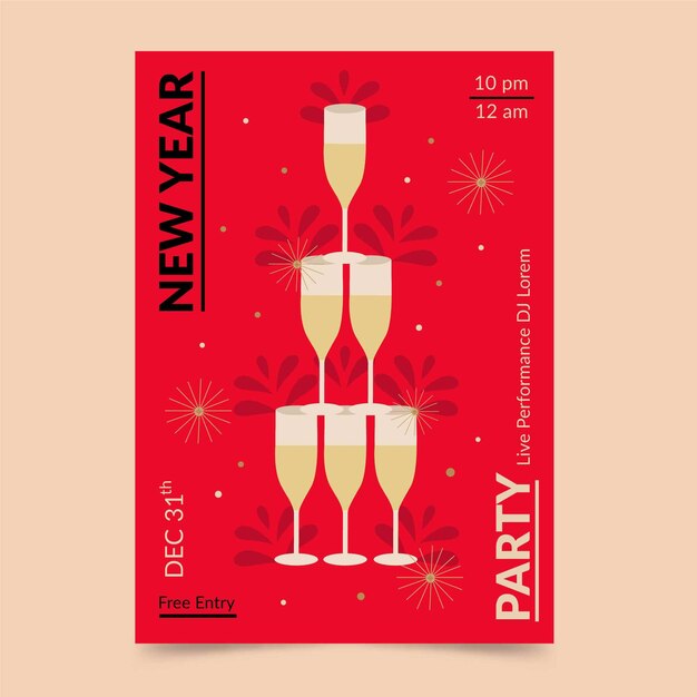 New Year flyer templates