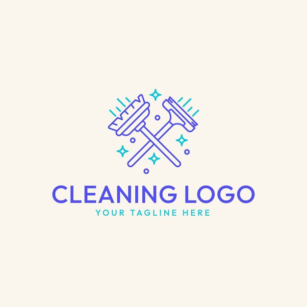 Cleaning services logo templates