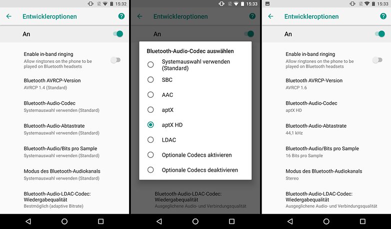 androidpit developer options bluetooth