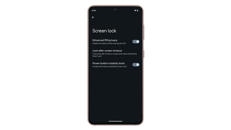 Android 14 Screen-Lock-Screenshot