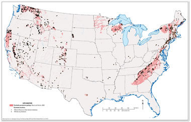 map of pyrrhotite permissive geology