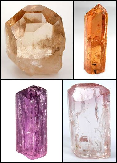 topaz crystals of various colors