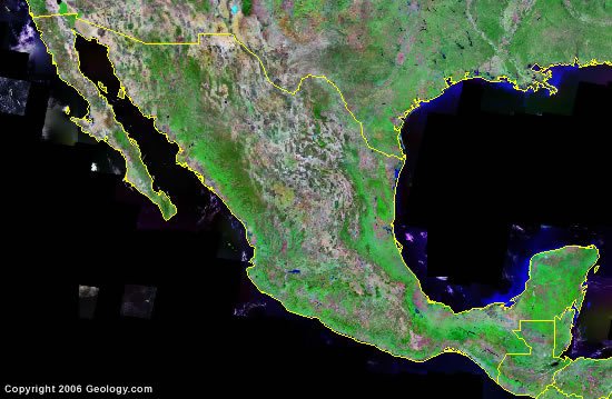 Mexico satellite photo