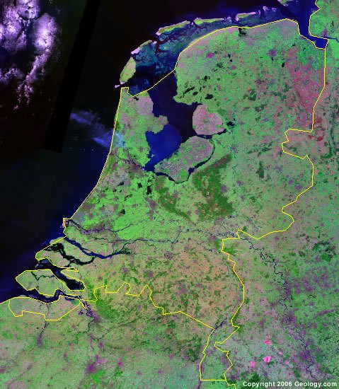 Netherlands satellite photo