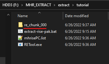 Extracted pak