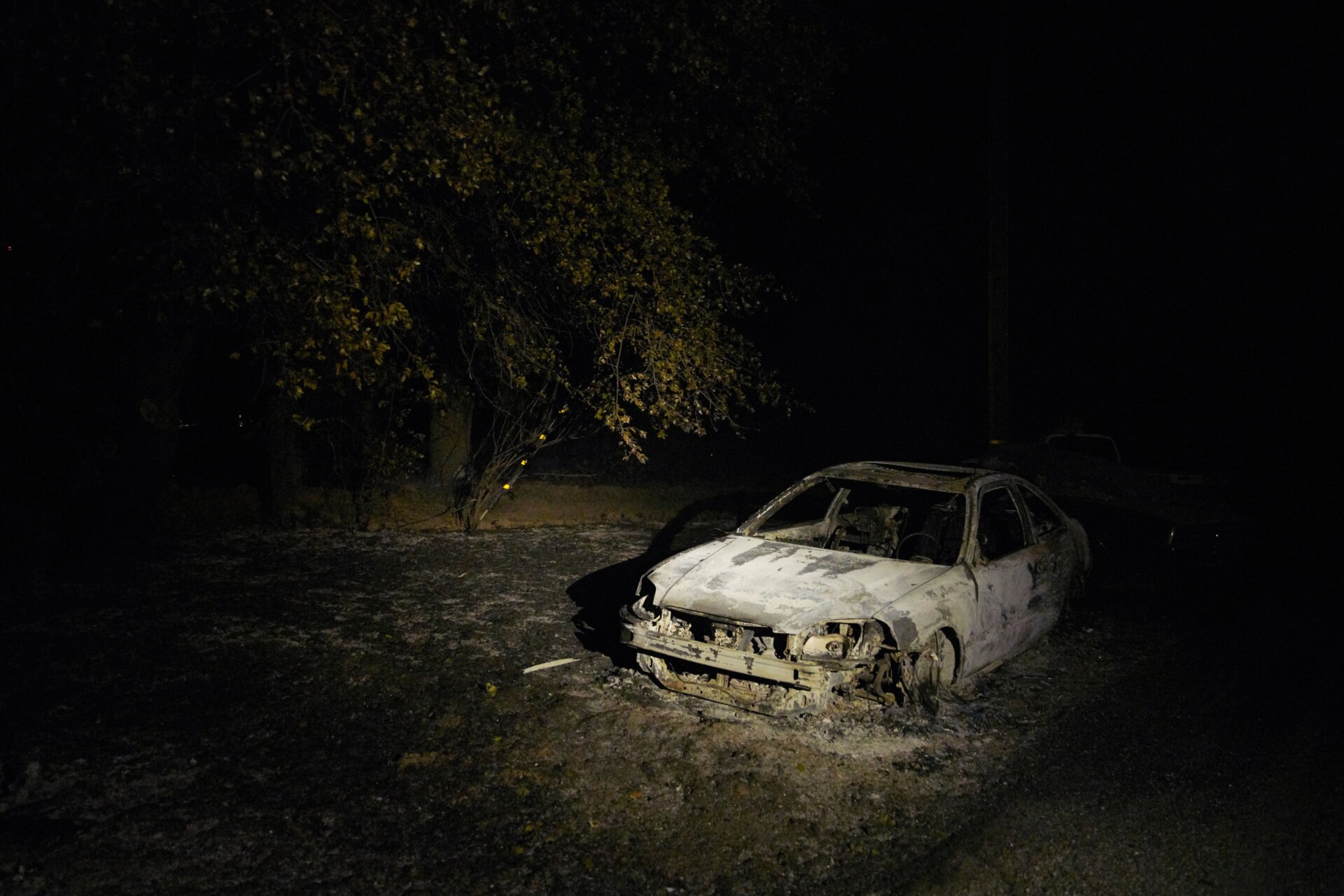 A photo shows a destroyed car from the Zogg fire, in Igo on September 27, 2020