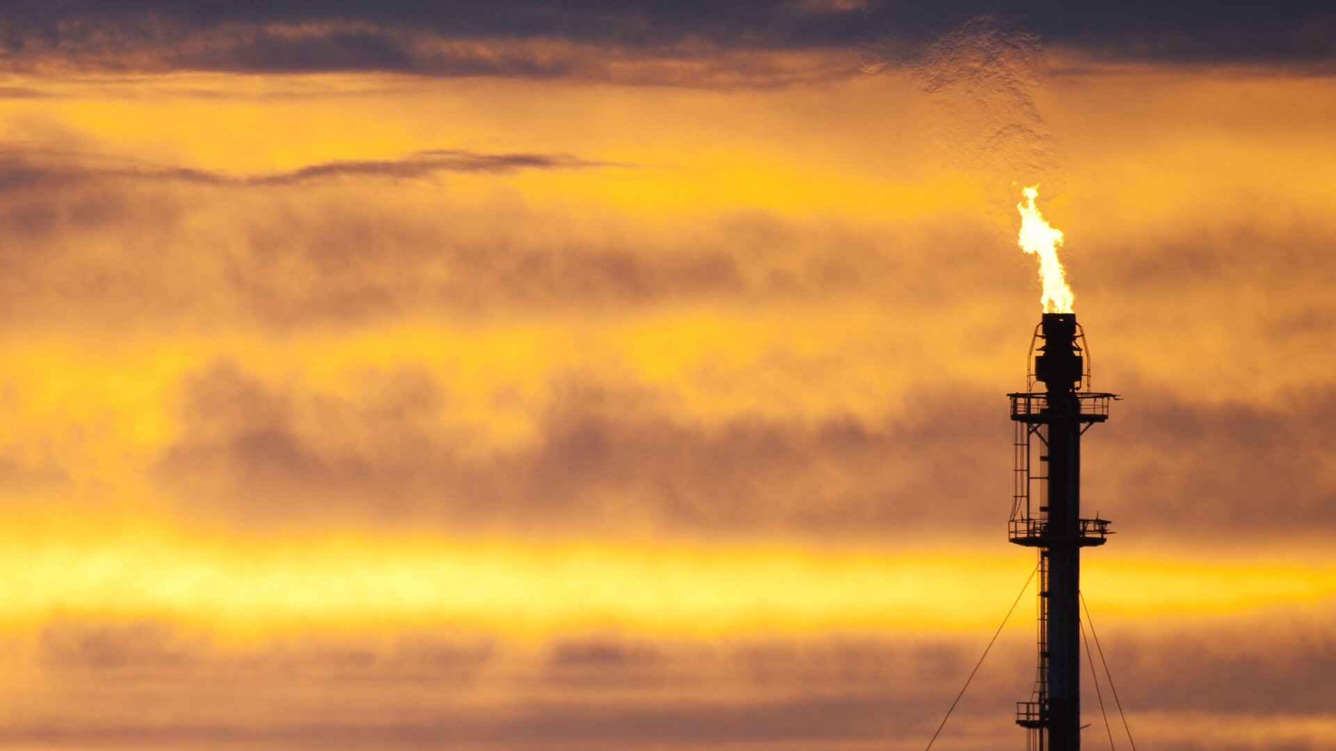 A gas flare at a Total refinery in Donges, France.