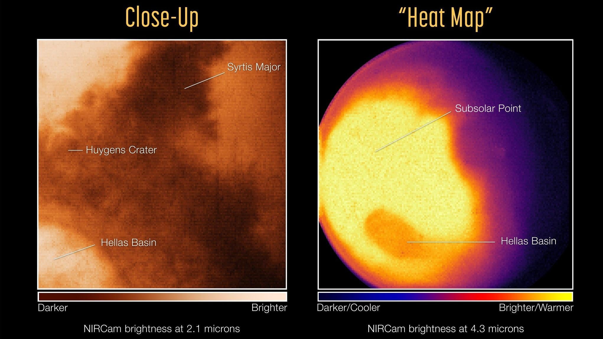 Graphic: NASA, ESA, CSA, STScI, Mars JWST/GTO team