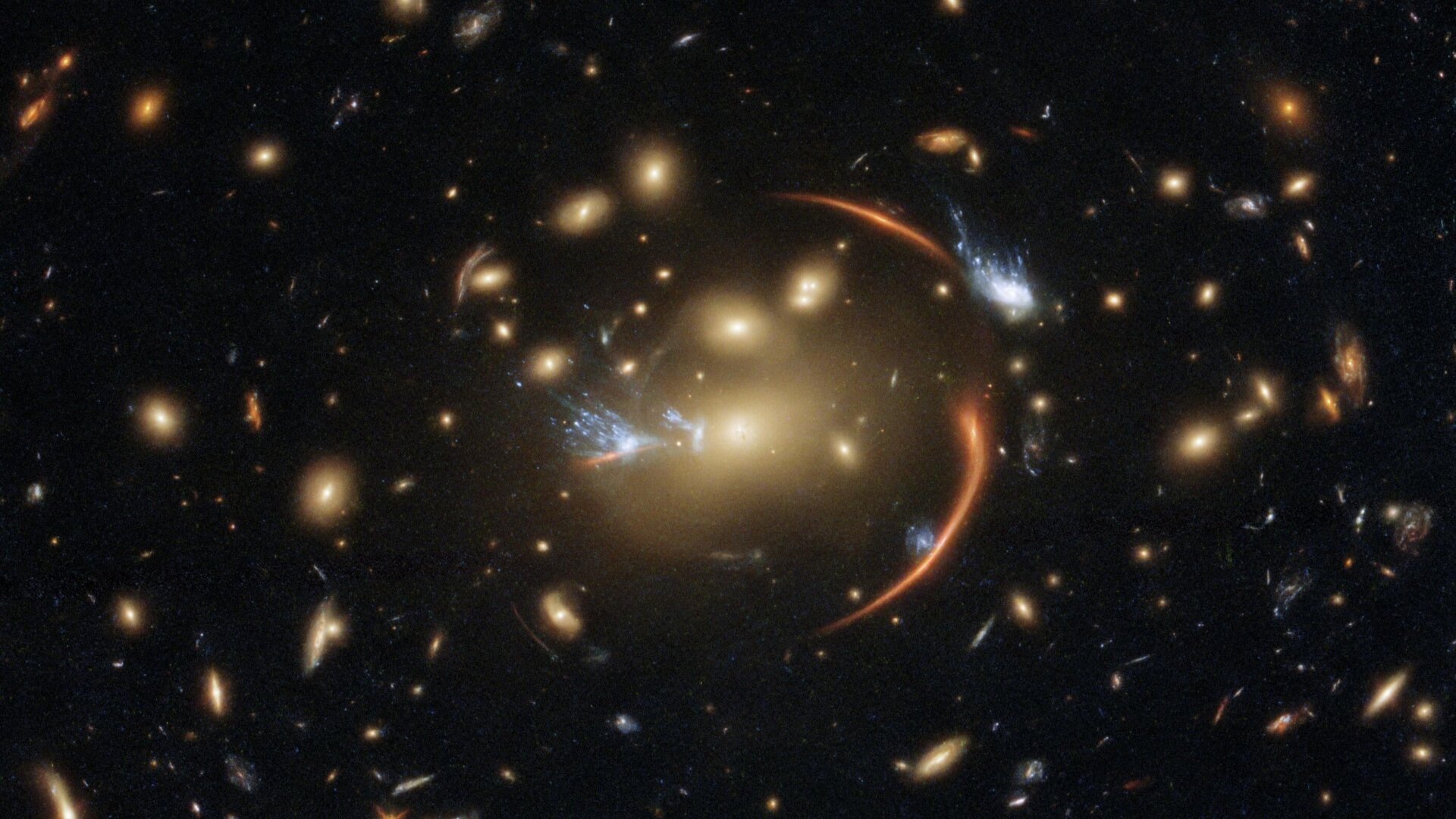 Gravitational lensing distorts light from distant sources, and indicates the presence of dark matter.