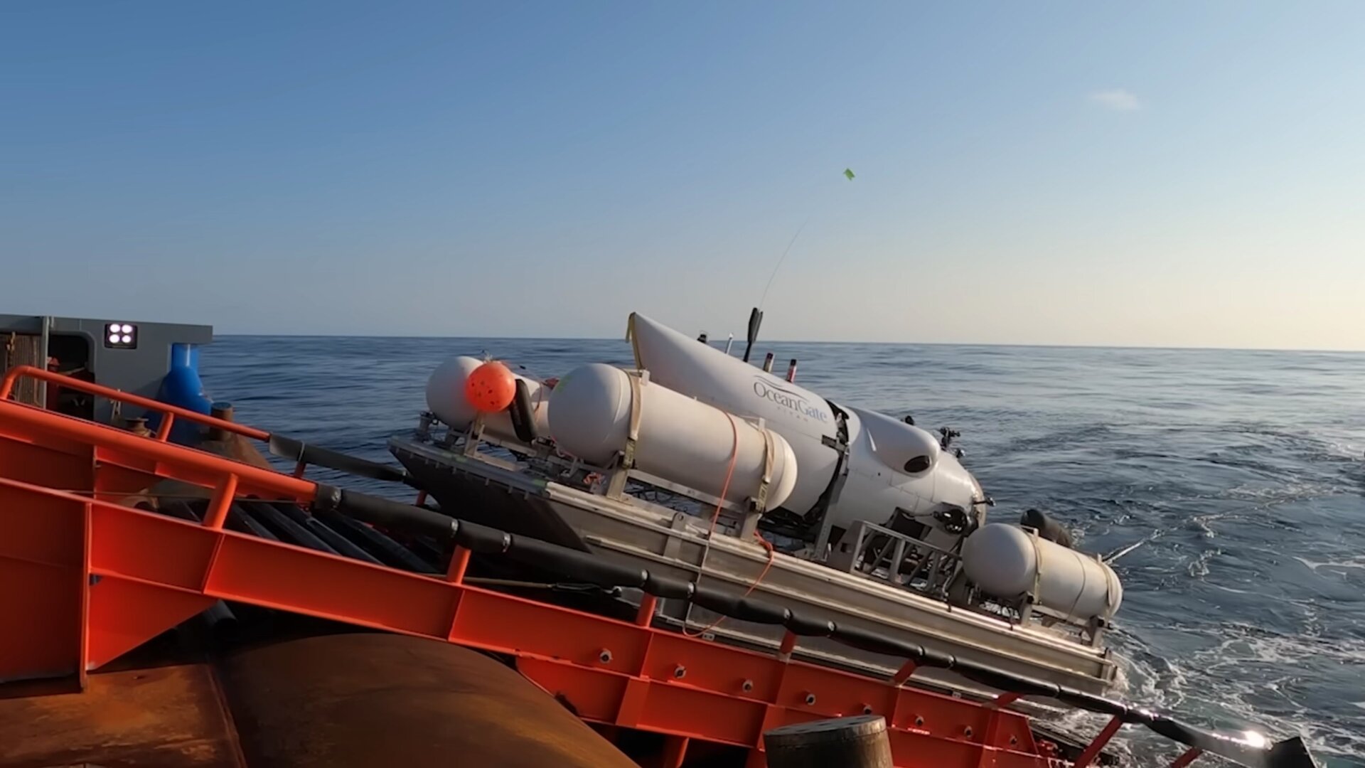 A still from a video shared by OceanGate previewing the submersible vehicle.