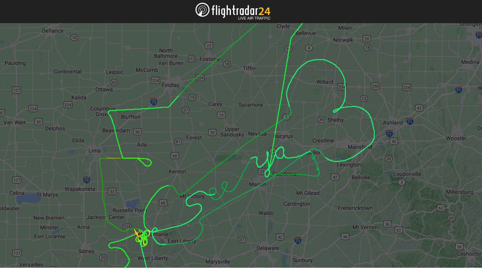 Screenshot: Courtesy of FlightRadar24