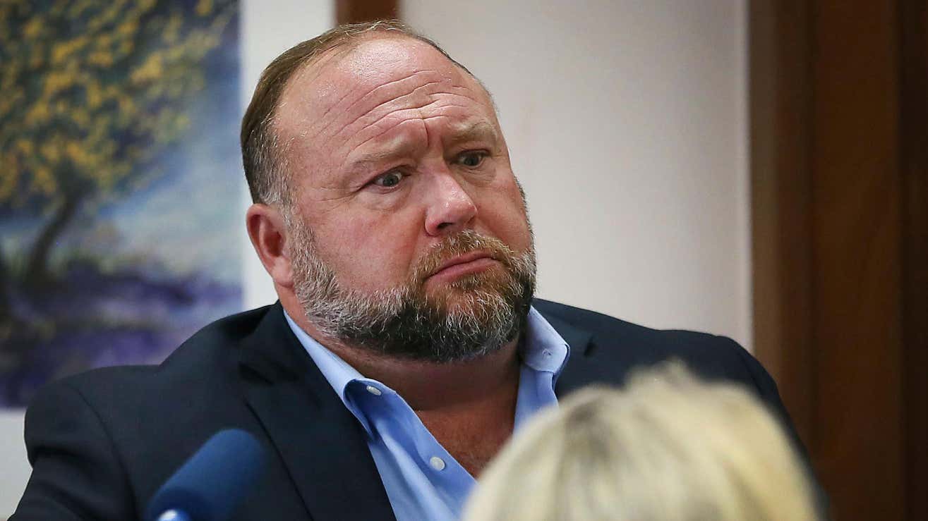 File photo of Alex Jones testifying in Austin, Texas in 2022.