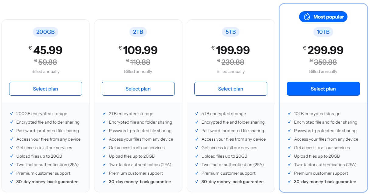 Internxt Price