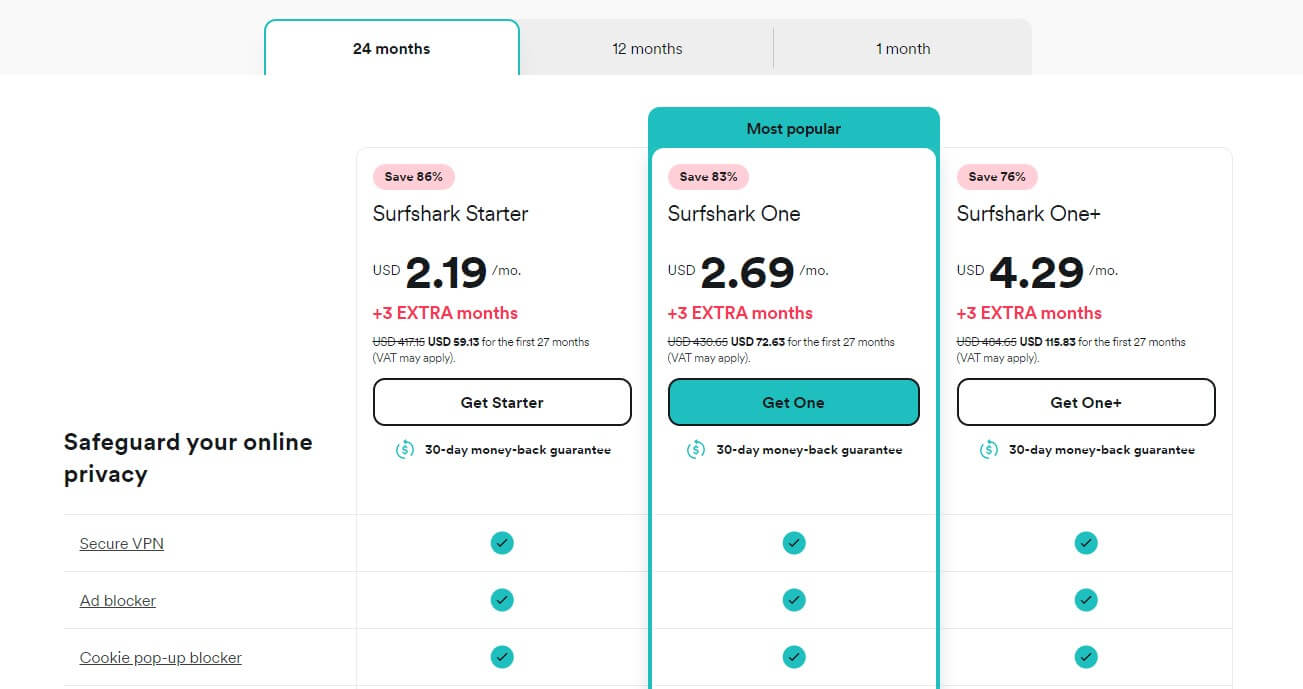 Surfshark 2 Year Price