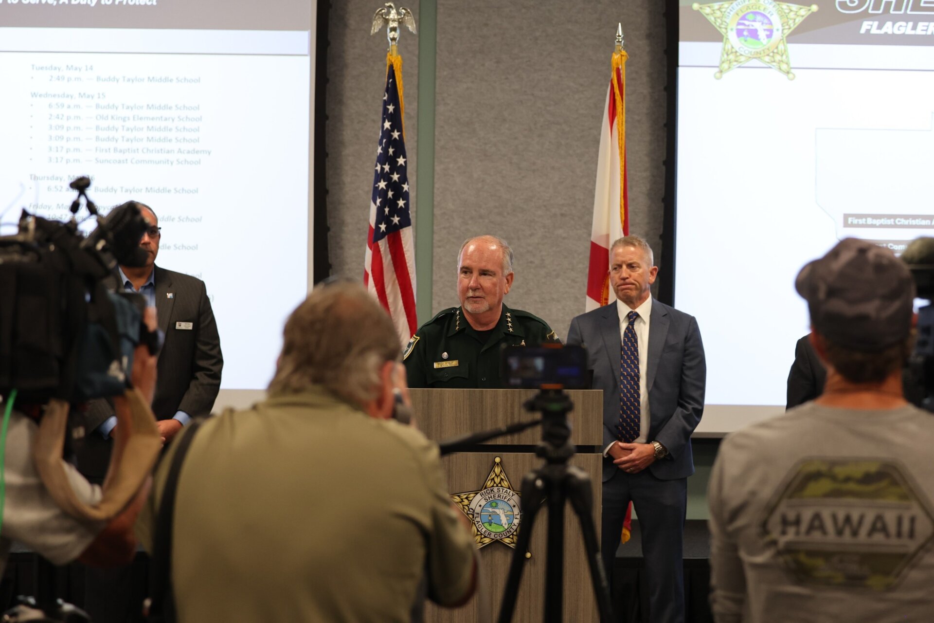 Flagler County Sheriff’s Office press conference on July 25, 2024.