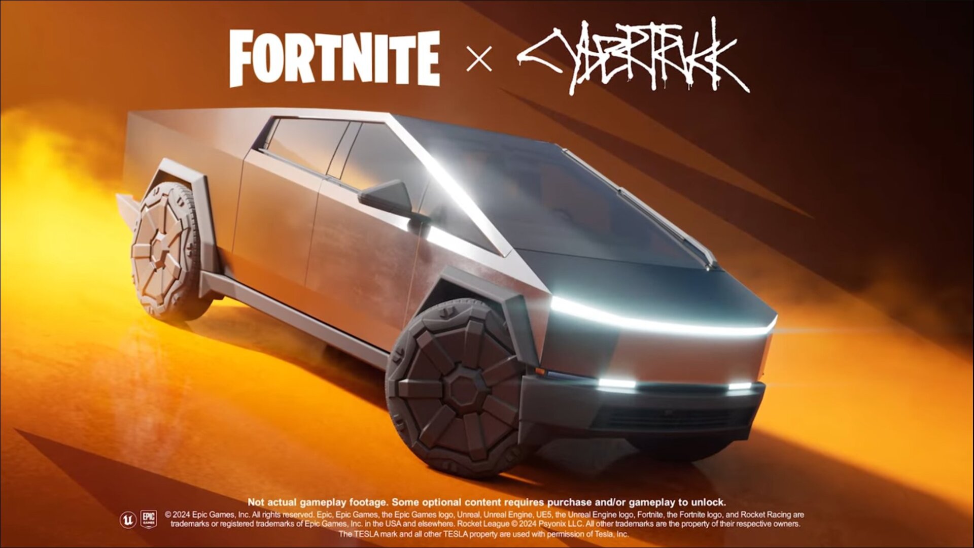 The Cybertruck as featured in Fortnite.