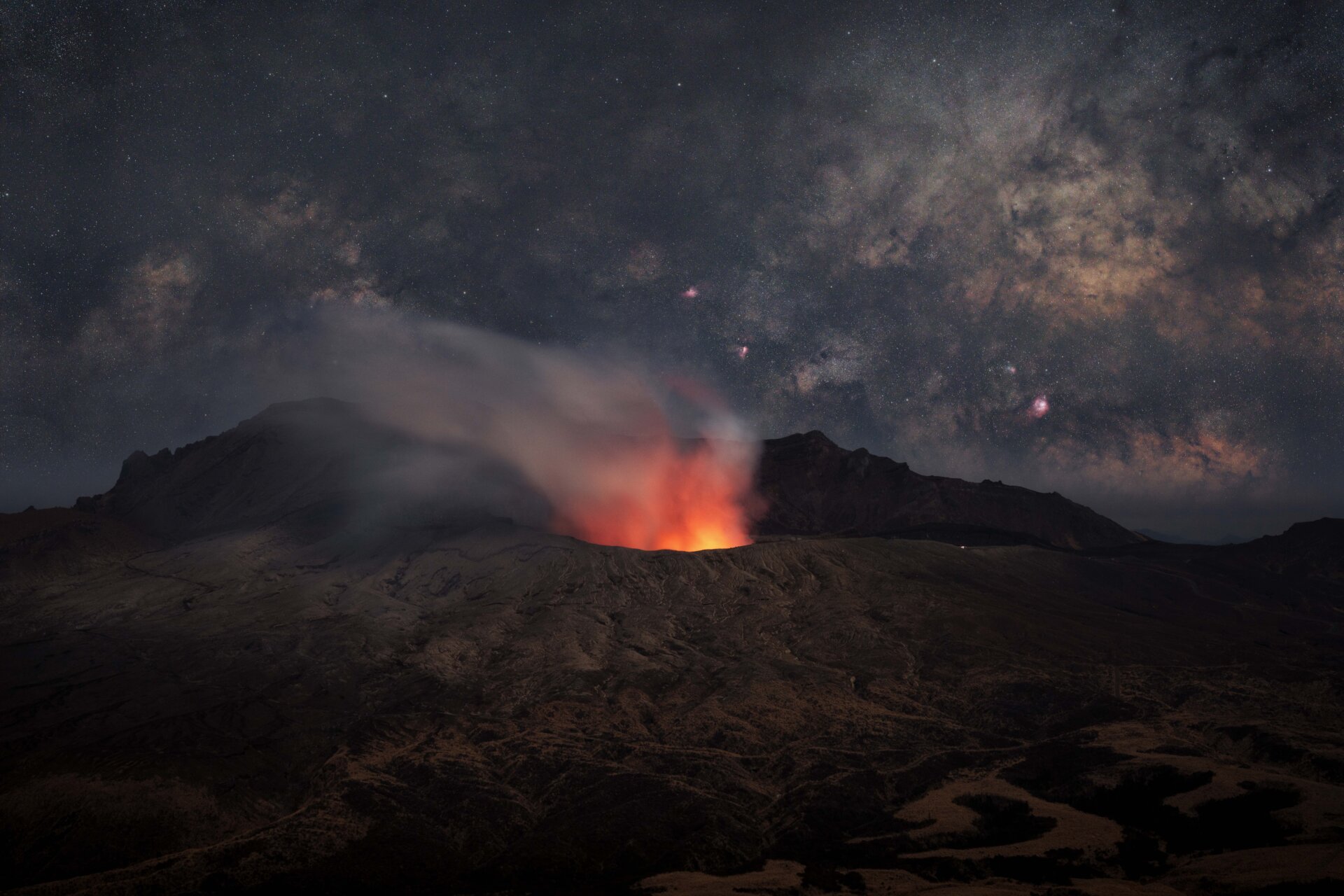 Earth And Milky Way Galaxy Show