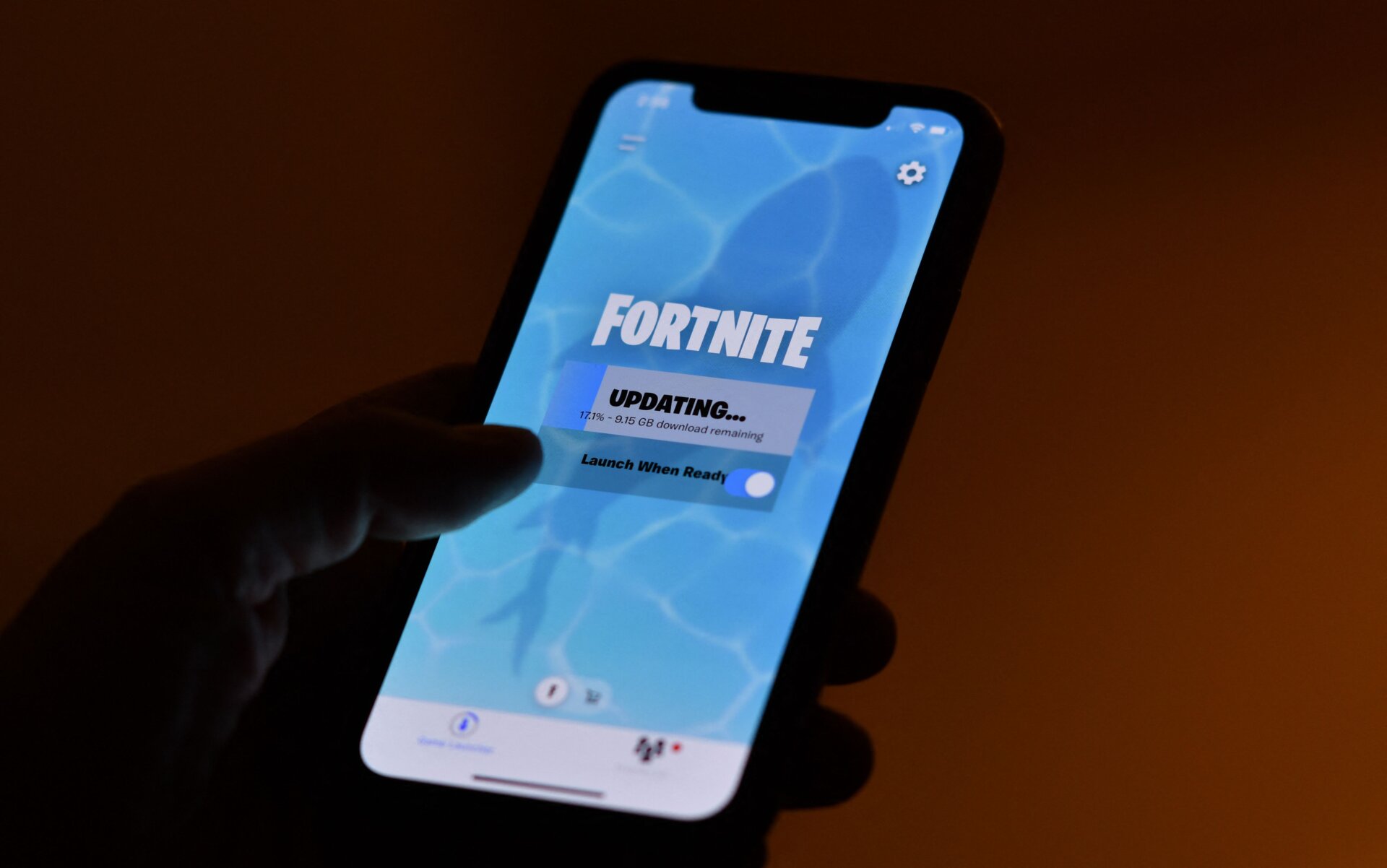iPhone with Fortnite