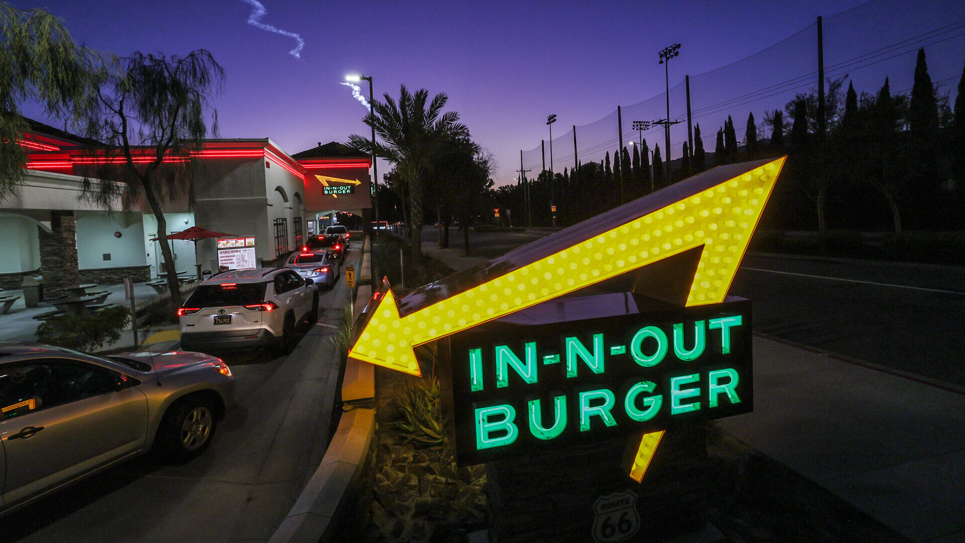 Azusa, CA, Monday, April 1, 2024 - In-N-Out Burger located on Rte. 66. (Robert Gauthier/Los Angeles Times via Getty Images)