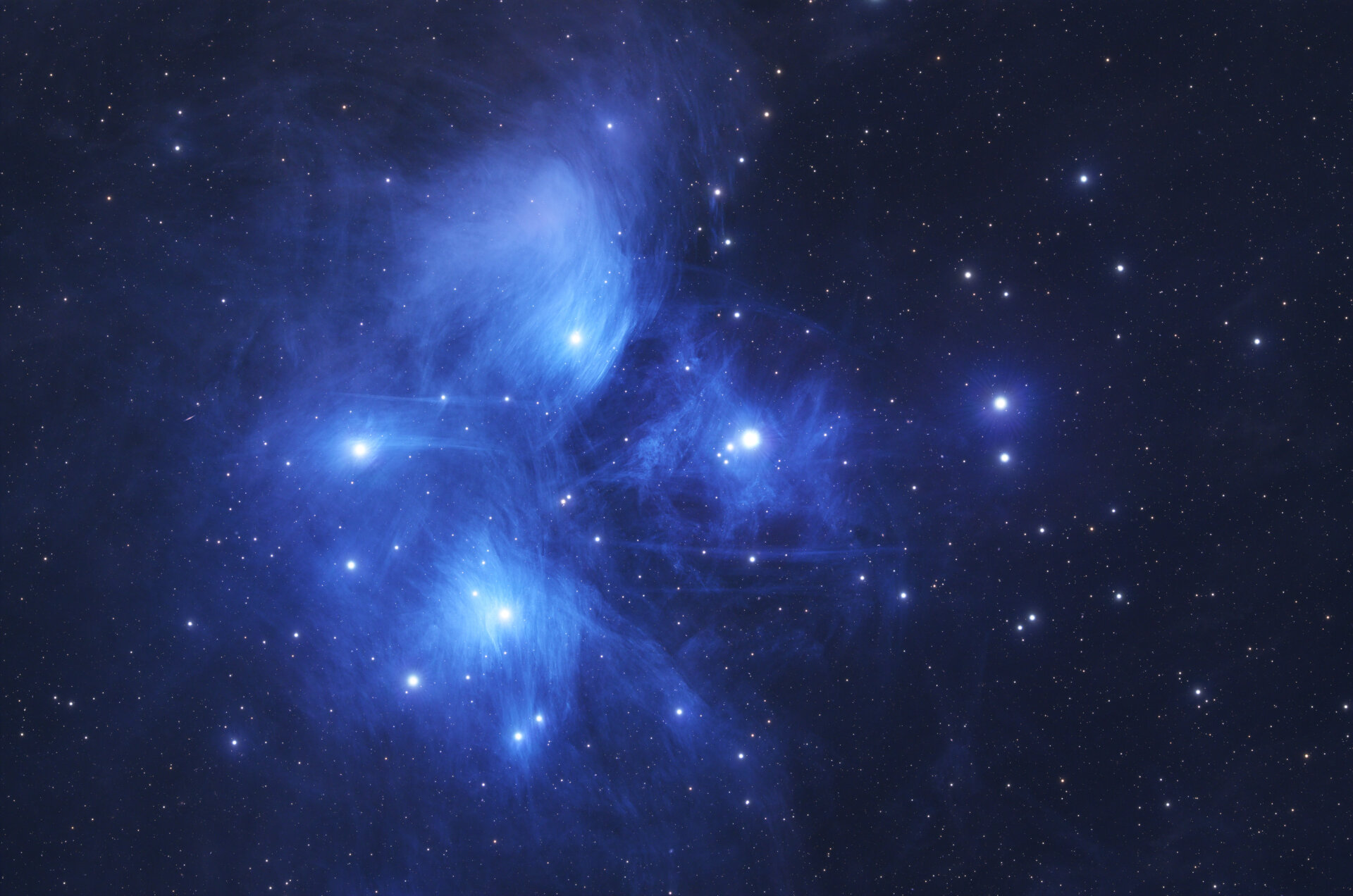 The Blue Details Of M45 The Pleiades