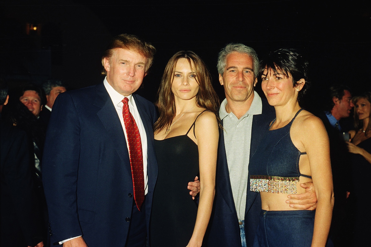 Donald Trump and Jeffrey Epstein hang out