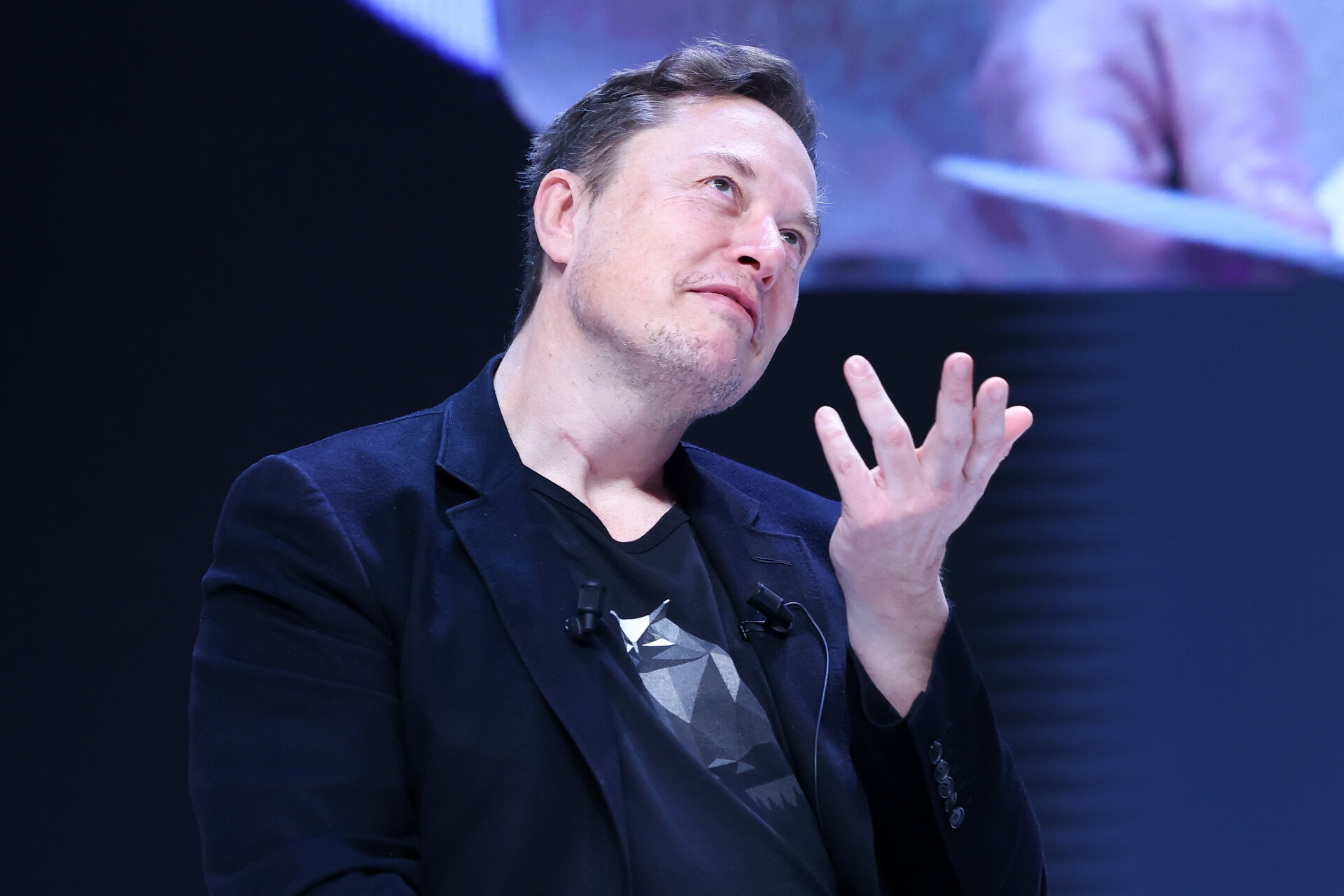 Elon Musk attends 'Exploring the New Frontiers of Innovation: Mark Read in Conversation with Elon Musk' session during the Cannes Lions International Festival Of Creativity 2024 - Day Three on June 19, 2024 in Cannes, France.