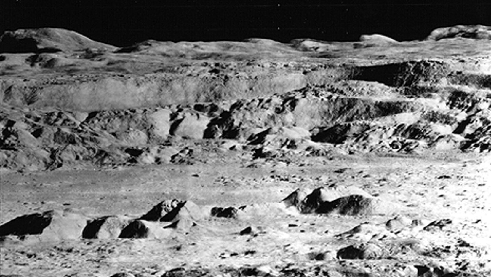 Image of the Moon's surface taken by Lunar Orbiter 2.