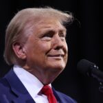 Donald Trump speaks at a campaign event in Tucson, Arizona