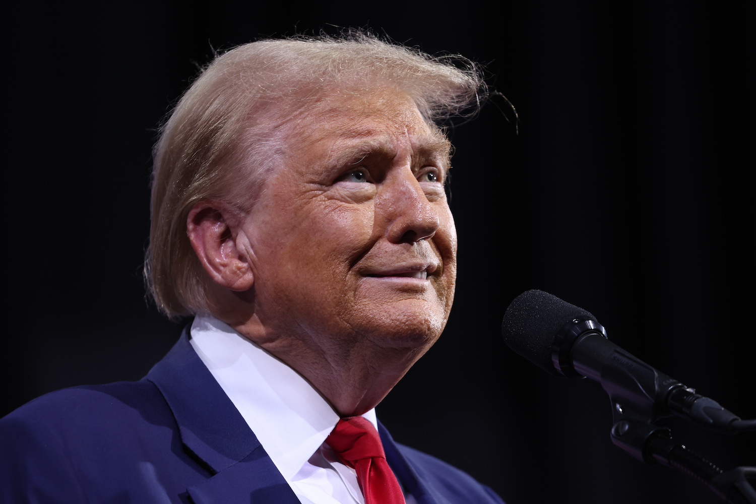 Donald Trump speaks at a campaign event in Tucson, Arizona